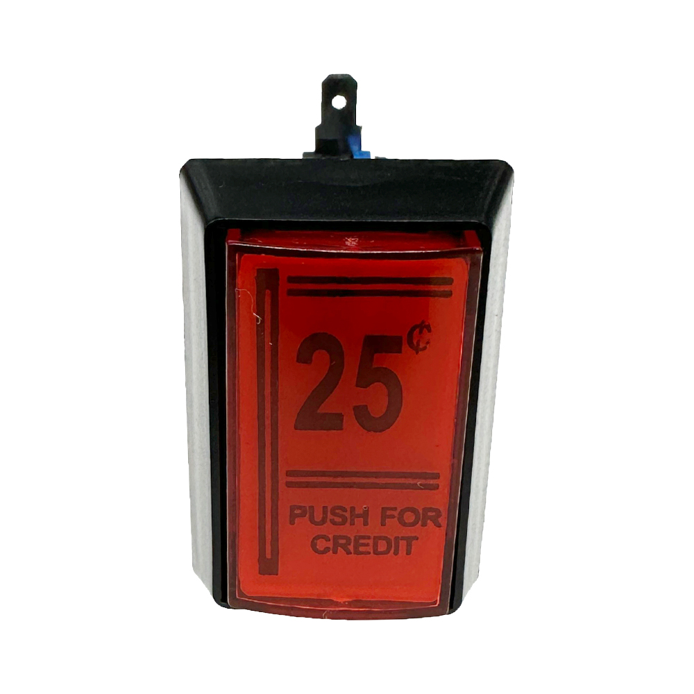 Coin Pusher Machine - 1 pezzo 25 centesimi pulsante rettangolare